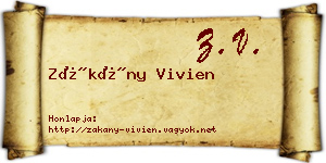 Zákány Vivien névjegykártya