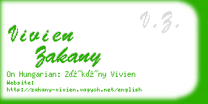 vivien zakany business card